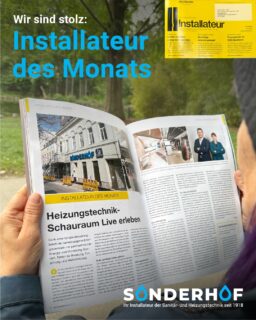 AUSZEICHNUNG: Für Tradition, Innovation & Zukunftsdenken:

Wir wurden zum „Installateur des Monats“ gekürt! 🏆

Seit der Gründung im Jahr 1918 steht Sonderhof für Qualität, Verlässlichkeit und moderne Gebäudetechnik in Wien. Heute führt bereits die vierte Generation das Familienunternehmen mit 27 Mitarbeitern erfolgreich in die Zukunft.

Besonders ausgezeichnet wurde die innovative Neuausrichtung im Bereich Heizungstechnik:
✅ Eigene Energiezentrale mit geothermischer Energie
✅ CO₂-neutraler Betrieb durch Tiefenbohrungen
✅ Modernes Monitoring-System für Forschung & Weiterbildung
✅ Live-Schauraum für Wärmepumpen, Kühlung & energieeffiziente Gebäudetechnik

Mit dem Fokus auf Wärmepumpen, nachhaltige Heizsysteme und hochwertige Sanitärlösungen setzt Sonderhof ein starkes Zeichen für die Energiewende und modernes Handwerk.

Gleichzeitig engagiert sich das Unternehmen aktiv für die Ausbildung junger Fachkräfte und zeigt, wie wichtig Innovation, Praxisnähe und Leidenschaft im Handwerk sind. 🔧🔥

Herzliche Gratulation an das gesamte Team der Karl Sonderhof GmbH & Co KG! 👏

Hier gehts zum Bericht:
https://derinstallateur.at/heizungstechnik-schauraum-live-erleben/ smartCard-inline“

#sonderhof #installateurdesmonats 
#wärmepumpe